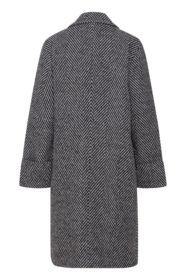 Grey Knee Length Coat
