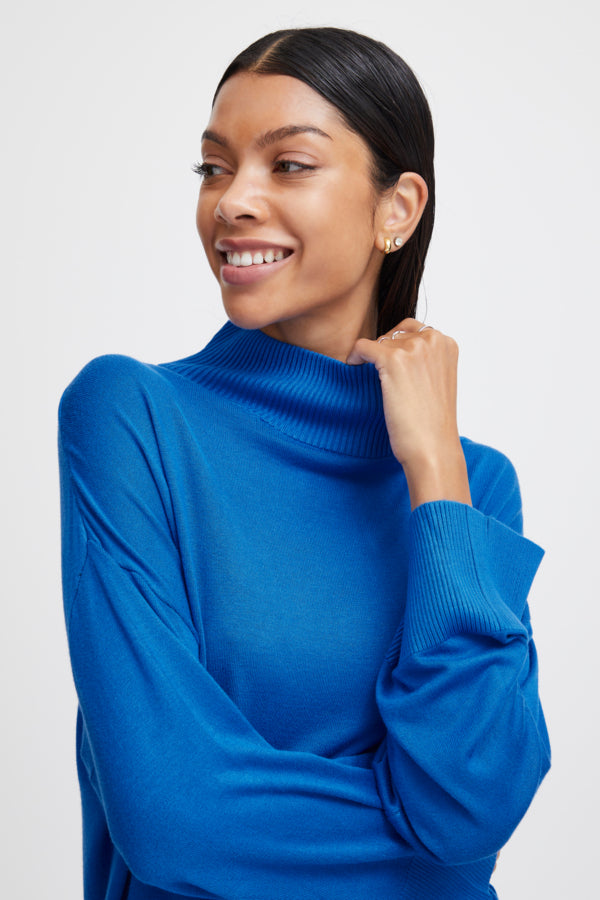 Blue Knitted Pullover