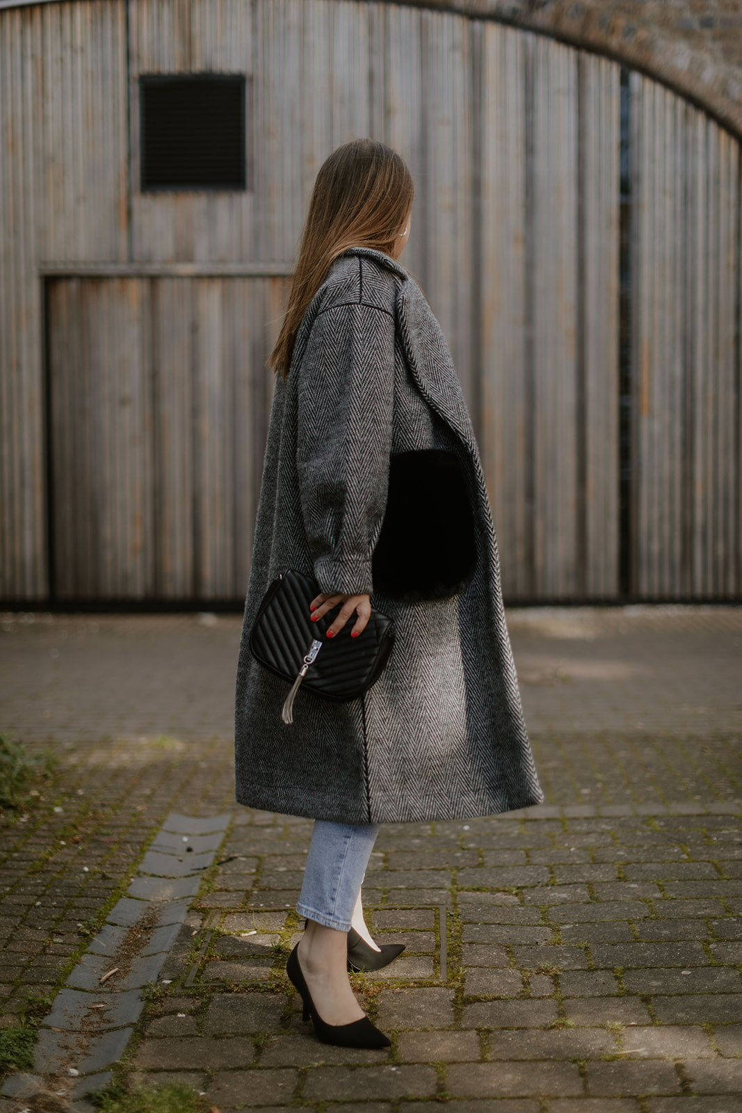 Coat With Faux Fur Pockets